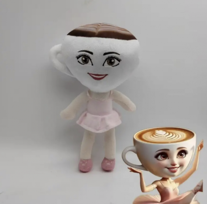 Jucărie de pluș - Balerina Cappucina din colecția Italian Brainrot [7]
