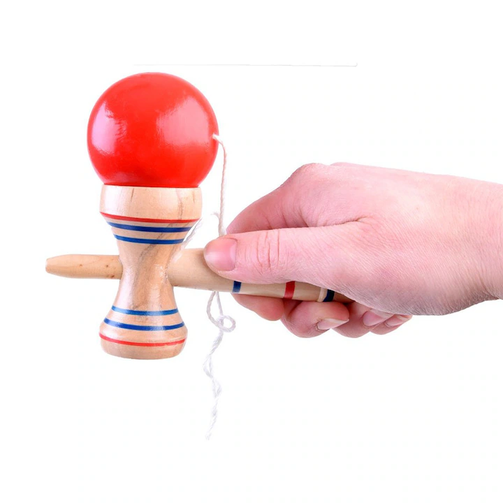 Kendama din lemn, 20x7x5.5 cm, multicolor, + 3 ani [3]