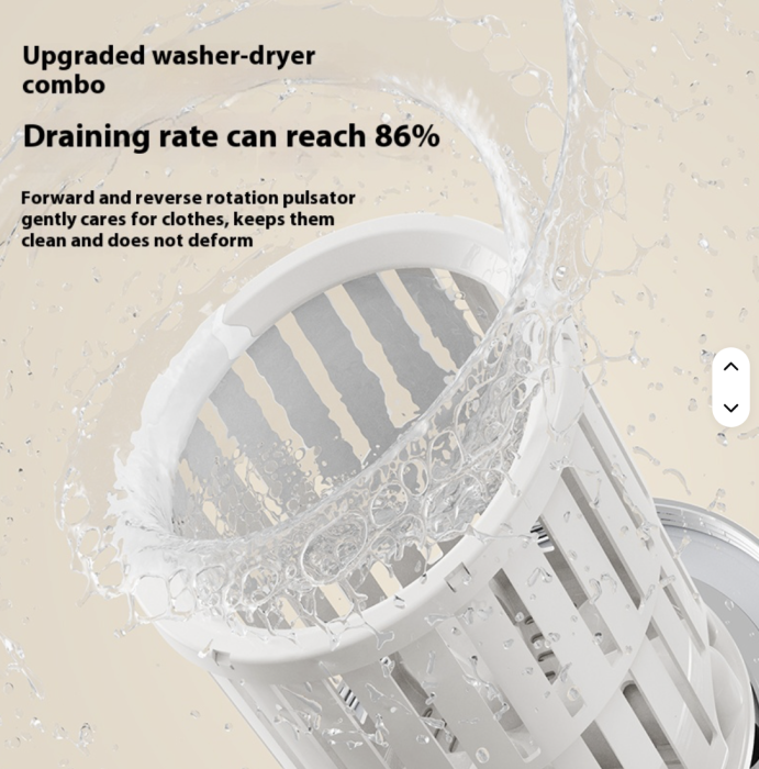 Mașină de spălat portabilă 3 în 1, capacitate 3L, coș centrifugare inclus, 3 moduri spălare, Roz [5]
