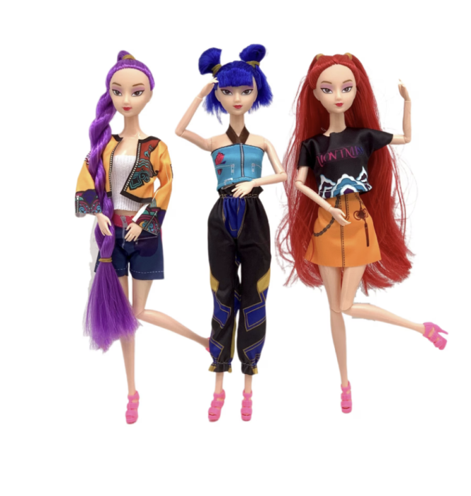 Set 3 papusi, K-POP Devil Hunter Girls, 3 piese, PVC, 16 cm – Mira, Rumi & Zoey [7]