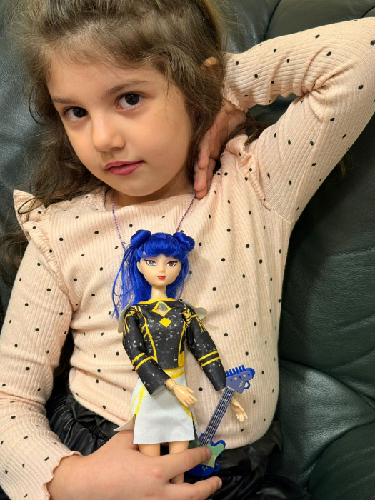 Set 3 Papusi Muzicale, K-POP, Rumy, Mira, Zoey cu Sunete si Accesorii Muzicale, 30 cm [7]