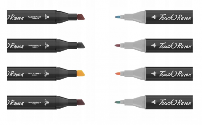 Set 48 markere duble, Carioci profesionale, Cu cerneala pe baza de alcool, Multicolor [6]