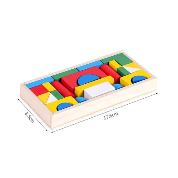 Set cuburi de construcție din lemn – 26 piese [4]