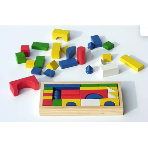 Set cuburi de construcție din lemn – 26 piese [3]