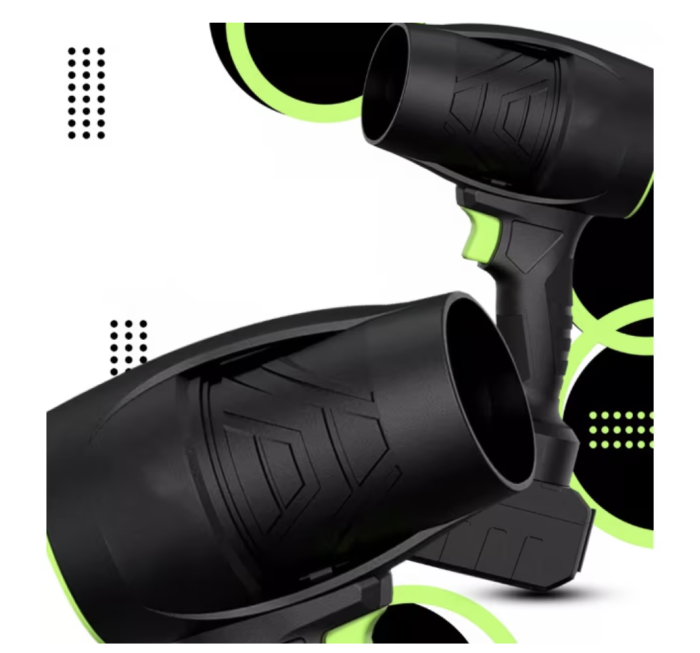 Suflanta de Aer Multifunctionala Portabila, pentru Gratar, Masina, Indepartare Frunze si Praf, 1500 mAh, Negru cu Verde [4]