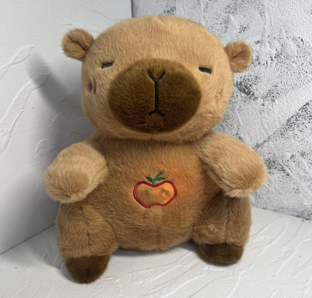 Capibara de Plus Interactiv, cu Efecte Luminoase si Muzicale, Functie de Imitare a Respiratiei, Partener de Joaca cu Functie de Imbunatatire a Somnului 35 cm, maro [6]