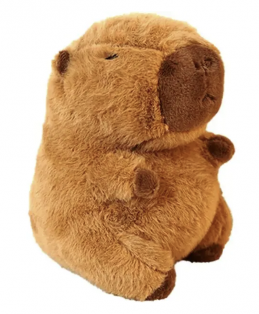 Capibara Jucarie de Plus, Tragi De Sfoara, Coada Se Invarte, 25cm, Maro [1]