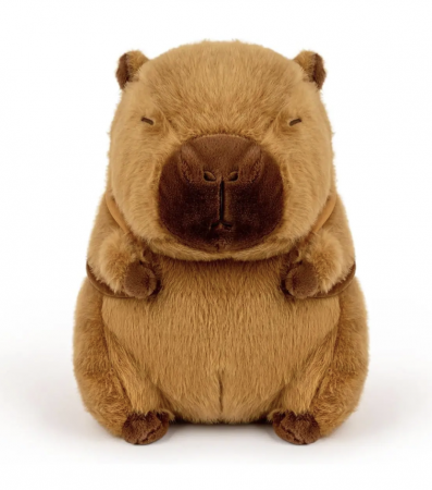 JUCĂRII INTERACTIVE - Capibara Jucarie de Plus, Tragi De Sfoara, Coada Se Invarte, 25cm, Maro