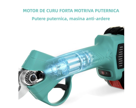 Foarfecă de Tundere Reîncărcabilă Fără Fir 48V, Oțel – Pentru Livezi, Grădini și Vii [5]