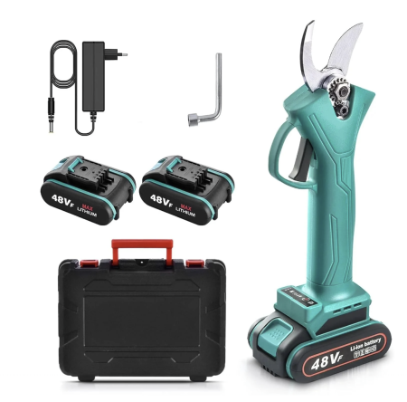 CASA & GRADINA & BRICOLAJ - Foarfecă de Tundere Reîncărcabilă Fără Fir 48V, Oțel – Pentru Livezi, Grădini și Vii