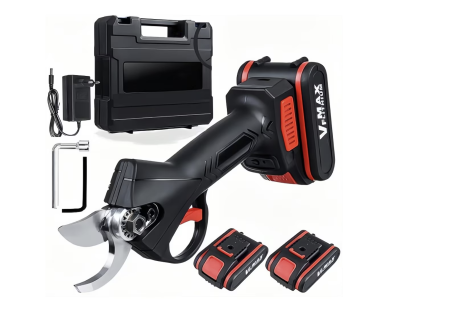 Foarfeca Electrica Profesionala 21V, 2 Acumulatori Inclusi, Taiere 30mm, pentru Pomi, Vie si Gradina, Negru [4]