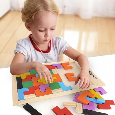 Joc educativ Tetris din lemn [5]