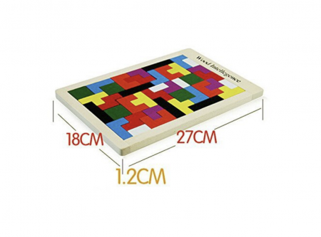 JUCĂRII INTERACTIVE - Joc educativ Tetris din lemn