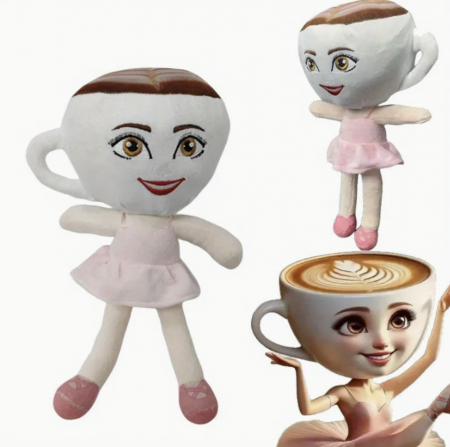 JUCĂRII DE PLUȘ - Jucărie de pluș - Balerina Cappucina din colecția Italian Brainrot