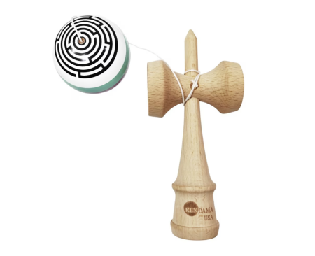 Kendama USA, lemn de fag, multicolor, 18 cm, pentru jucători intermediari/avansați [1]