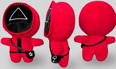 Set 3 figurine de plus squid game jocul calamarului, soldatul Triunghi, Cerc si Patrat, 25 cm [3]