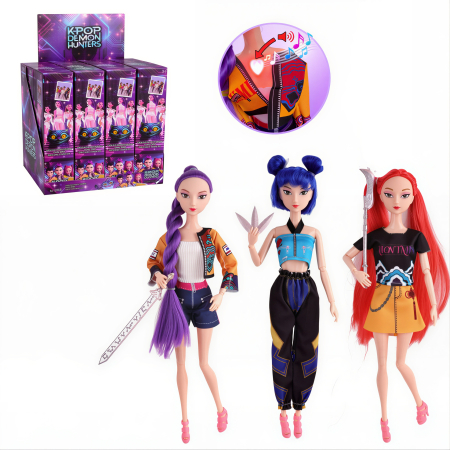 Set 3 papusi, K-POP Devil Hunter Girls, 3 piese, PVC, 16 cm – Mira, Rumi & Zoey [1]