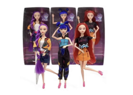 Set 3 papusi, K-POP Devil Hunter Girls, 3 piese, PVC, 16 cm – Mira, Rumi & Zoey [3]