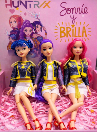 Set 3 Papusi Muzicale, K-POP, Rumy, Mira, Zoey cu Sunete si Accesorii Muzicale, 30 cm [2]