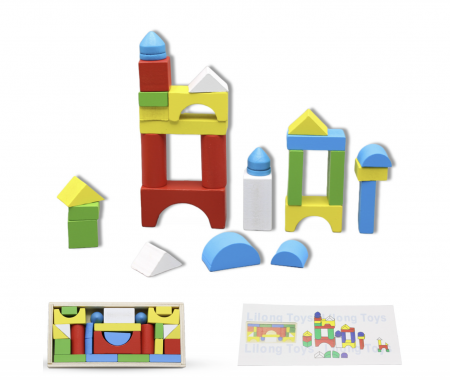 Set cuburi de construcție din lemn – 26 piese [4]