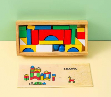 Set cuburi de construcție din lemn – 26 piese [1]