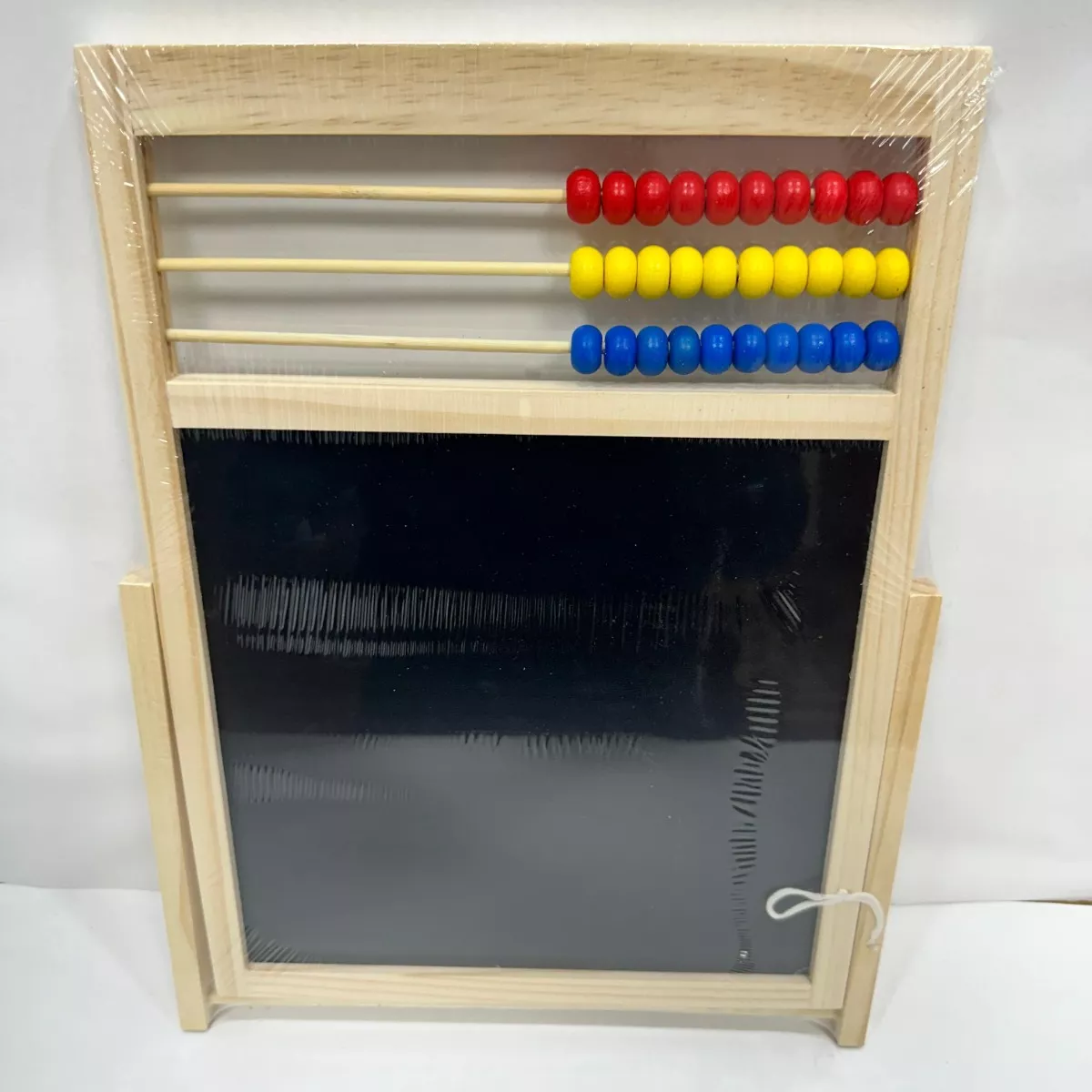 Tabla educativa magnetica cu 2 fete si numaratoare din lemn, 37x27 cm. 3 ani + [1]