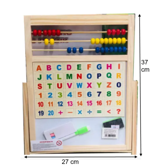 Tabla educativa magnetica cu 2 fete si numaratoare din lemn, 37x27 cm. 3 ani + JUCĂRII EDUCATIVE - Tabla educativa magnetica cu 2 fete si numaratoare din lemn, 37x27 cm. 3 ani +