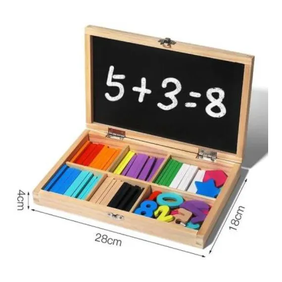 Tabla Educativa Montessori cu Marker, Betisoare si Cifre pentru Invatare [2]