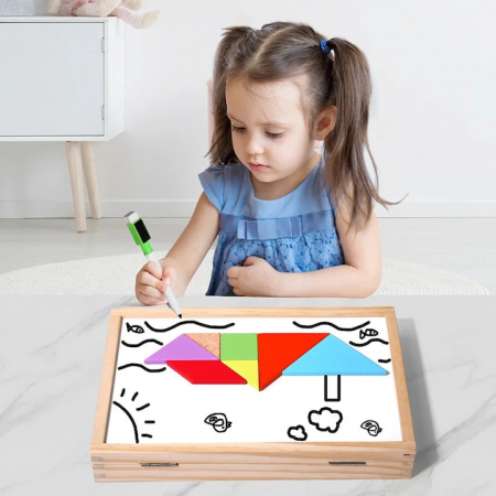 Tabla Educativa Montessori cu Marker, Betisoare si Cifre pentru Invatare [1]