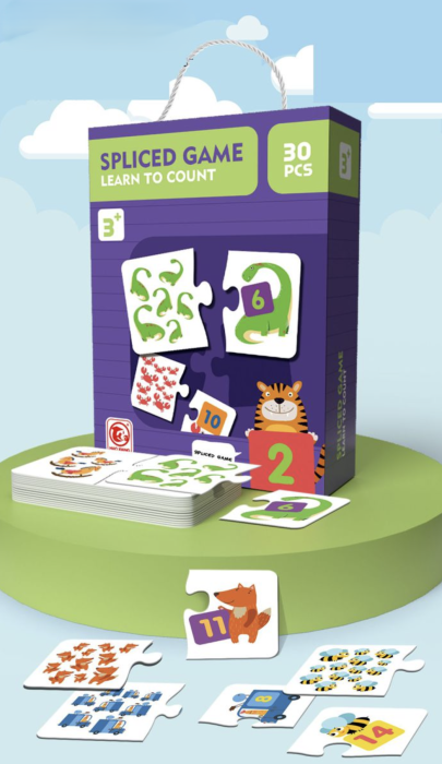 Puzzle Educațional 3 în 1 pentru Copii – Joc de Asociere, Culoare, Numere și Matematică | 30-45 Piese, Joc Montessori Interactiv pentru Învățare prin Joacă [1]