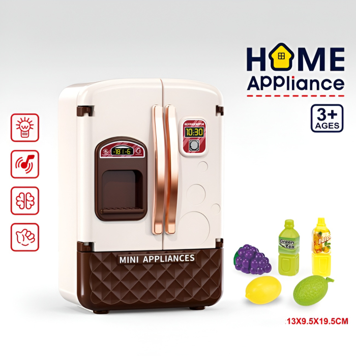 Frigider de jucărie pentru copii cu accesorii alimentare – electrocasnic mini realist pentru joacă de rol bucătărie 3+ ani [4]