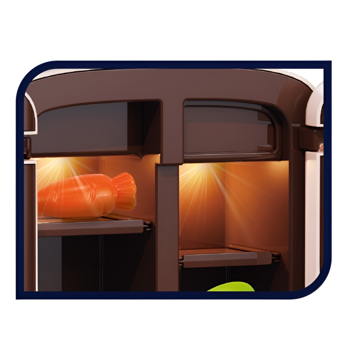 Frigider de jucărie pentru copii cu accesorii alimentare – electrocasnic mini realist pentru joacă de rol bucătărie 3+ ani [3]