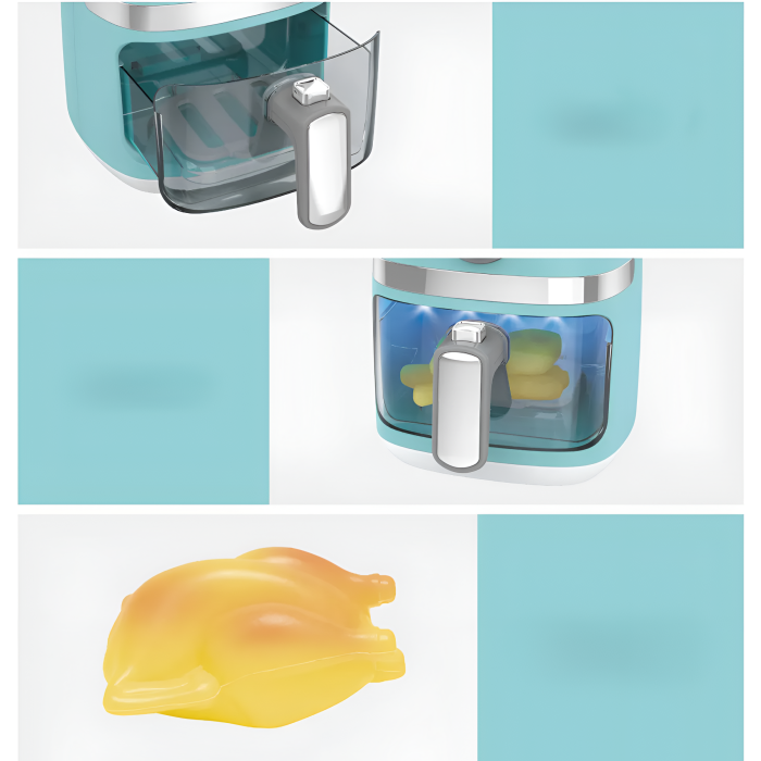 Friteuză cu aer cald de jucărie pentru copii – aparat de gătit interactiv tip air fryer, joacă de rol bucătărie 3+ ani [4]