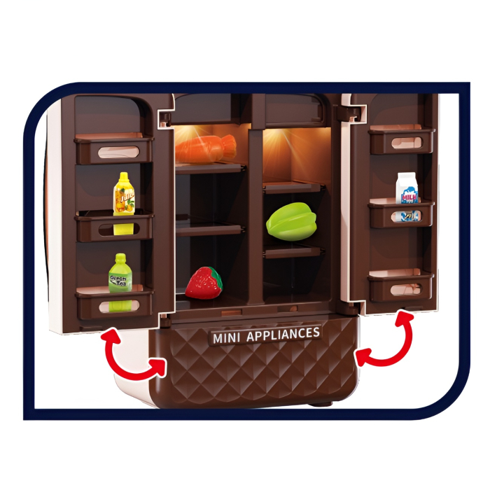 Frigider de jucărie pentru copii cu accesorii alimentare – electrocasnic mini realist pentru joacă de rol bucătărie 3+ ani [2]