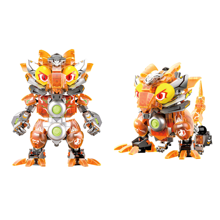 Set construcție robot bufniță transformabil 2 în 1 – jucărie STEM tip mech cu piese bricks pentru copii creativi [2]