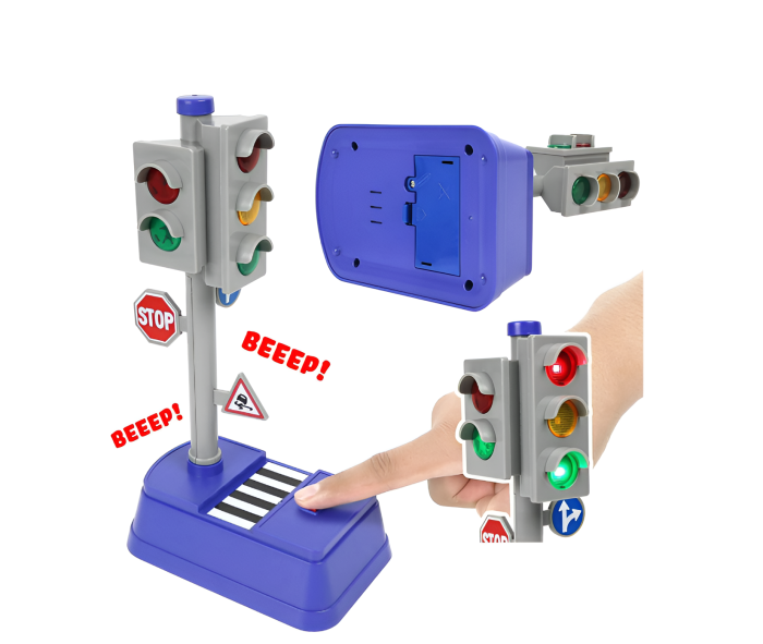 Semafor interactiv pentru copii cu sunete și lumini + 10 semne de circulație – Set educativ City Traffic [3]