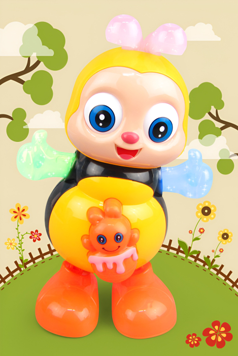 Albinuță Dansatoare Happy Bee – Jucărie Interactivă cu Muzică și Lumini, 21.5 cm, 3+ Ani [2]
