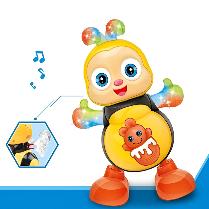 Albinuță Dansatoare Happy Bee – Jucărie Interactivă cu Muzică și Lumini, 21.5 cm, 3+ Ani [3]