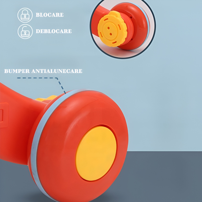 Antepremergător 2 în 1 cu Masă de Activități – Huanger Baby Walker, Panou Educațional, Lumini & Funcții Interactive – 12+ luni [4]