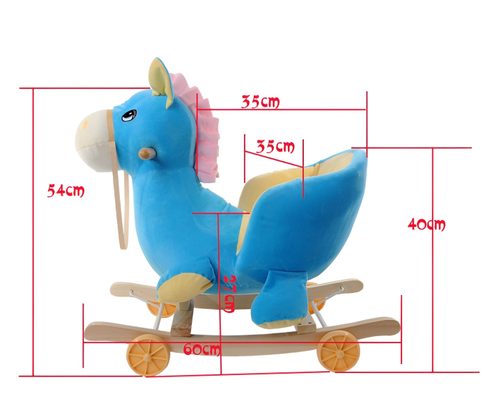 Balansoar 2 în 1 Dragon Pluș – Cu Roți, Centură Siguranță și Bază din Lemn, Pentru Copii 1–3 Ani [3]