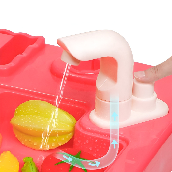 Bucătărie Interactivă Home Kitchen – Set 65 Piese, Aburi Realistici, Sunete de Gătit, Chiuvetă cu Apă și Accesorii [4]