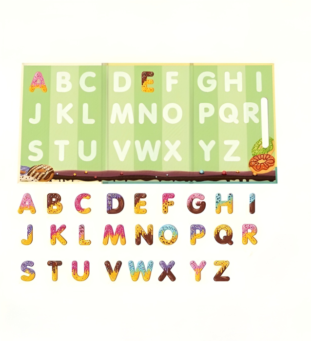 Carte Magnetică Educativă pentru Copii – Alfabet sau Meserii, Joc Magnetic Interactiv cu 23-26 Piese, Învățare și Creativitate, 3+ Ani [3]