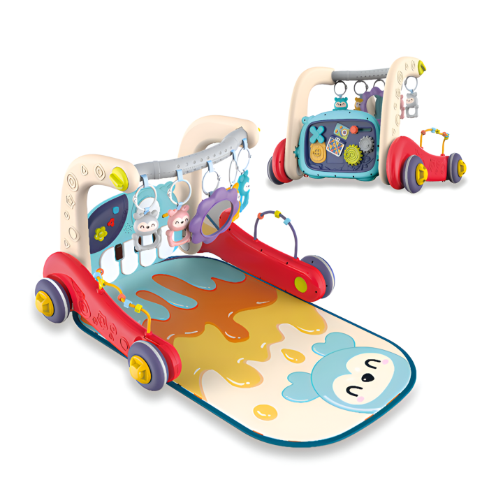 Centru Activități 3-în-1 pentru Bebeluși – Premergător Multistage, Saltea Joacă și Panou Interactiv | Jucărie Educațională 0+ luni [1]