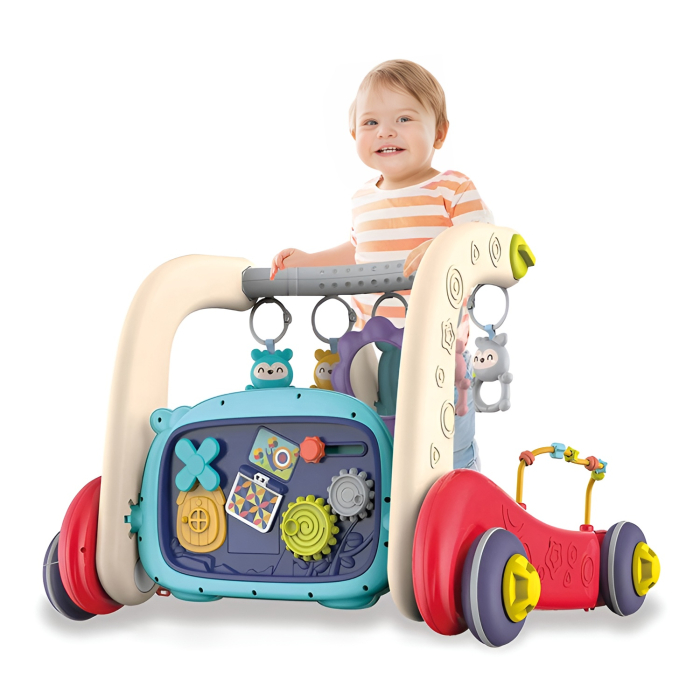 Centru Activități 3-în-1 pentru Bebeluși – Premergător Multistage, Saltea Joacă și Panou Interactiv | Jucărie Educațională 0+ luni [2]