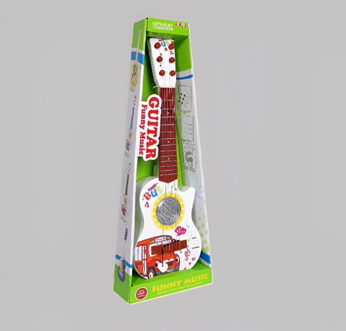 Chitară Copii Baby Bus – Jucărie Muzicală Interactivă, Design Colorat, Ideală pentru Începători [2]