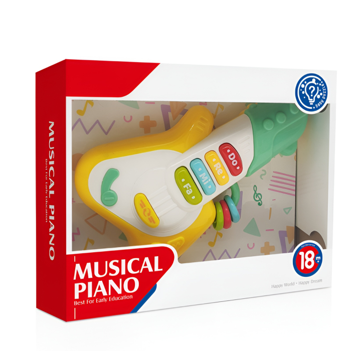 Chitară Muzicală Interactivă pentru Copii – Jucărie cu Sunete, Note Do-Re-Mi, Lumini și Mânere Ergonomice, 18+ luni [7]