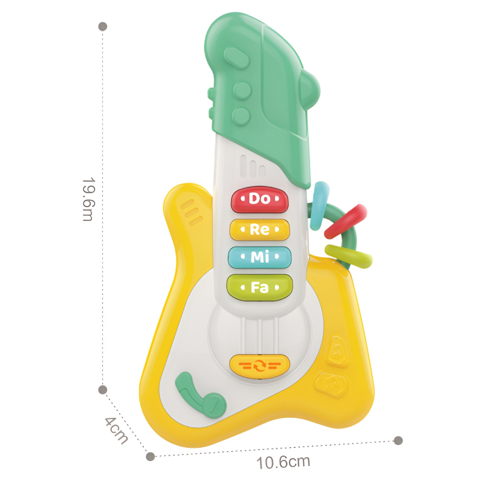 Chitară Muzicală Interactivă pentru Copii – Jucărie cu Sunete, Note Do-Re-Mi, Lumini și Mânere Ergonomice, 18+ luni [6]