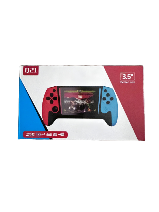 Consolă Portabilă Q21 – 500 Jocuri Clasice, Ecran 3.5”, Gaming Retro pentru Copii & Adulți, Red/Blue [4]
