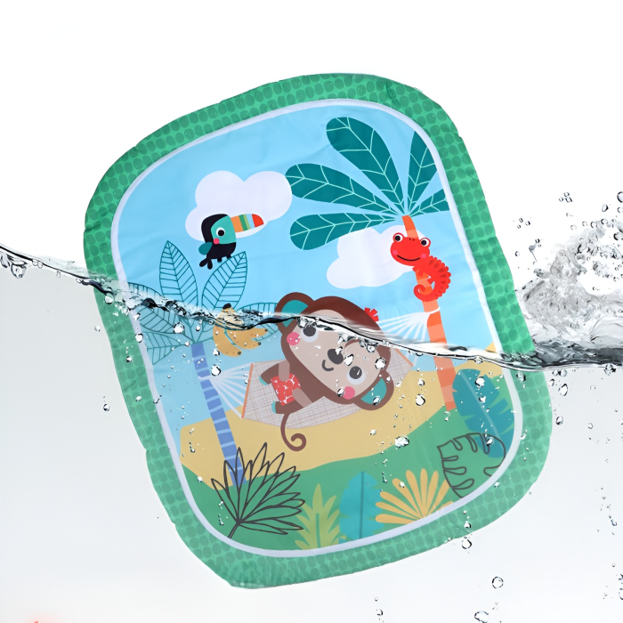 Covoraș Educațional „Tummy Time” pentru Bebeluși cu Pernă de Susținere – 0+ luni, Design Junglă, 65.5×53.5 cm [2]