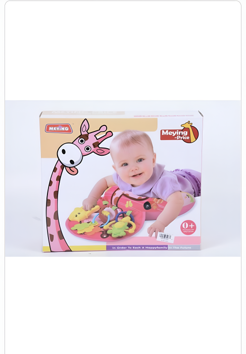 Covoraș Educativ pentru Bebeluși Tip Tummy Time – Pernă de Sprijin, Activități Senzoriale și Dezvoltare Motorie 0+ luni, roz [4]